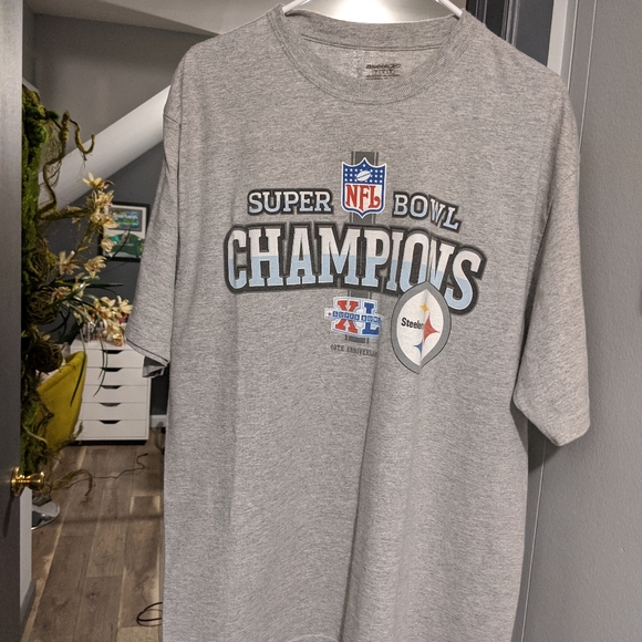 Lot of 2 Steelers Vtg Shirts Superbowl XL Large - Picture 5 of 5